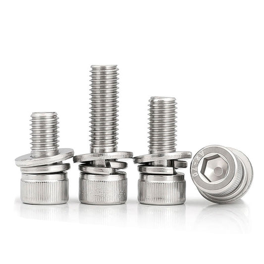 M3M4M5M6 Stainless Steel 304 Material Hexagon Socket Head Cap Combination Screw Hexagon Socket Head Cap Three Combination Screw Manufacturer Spot